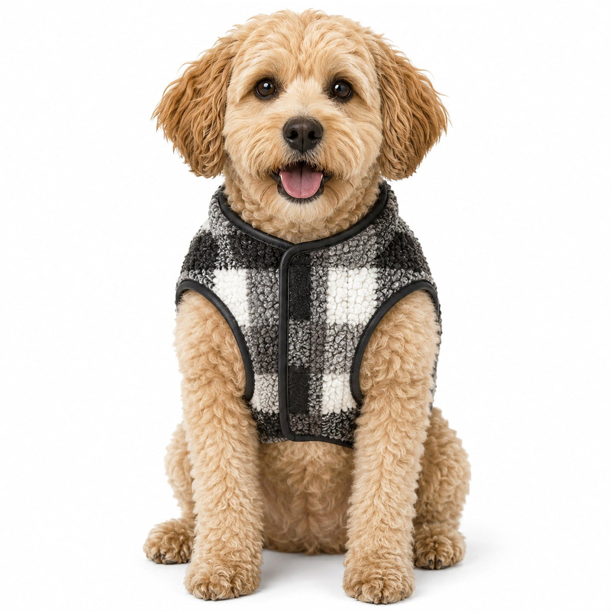 Pet Life ®  'Black Boxer' Classical Fashion Insulated Plaid Dog Coat