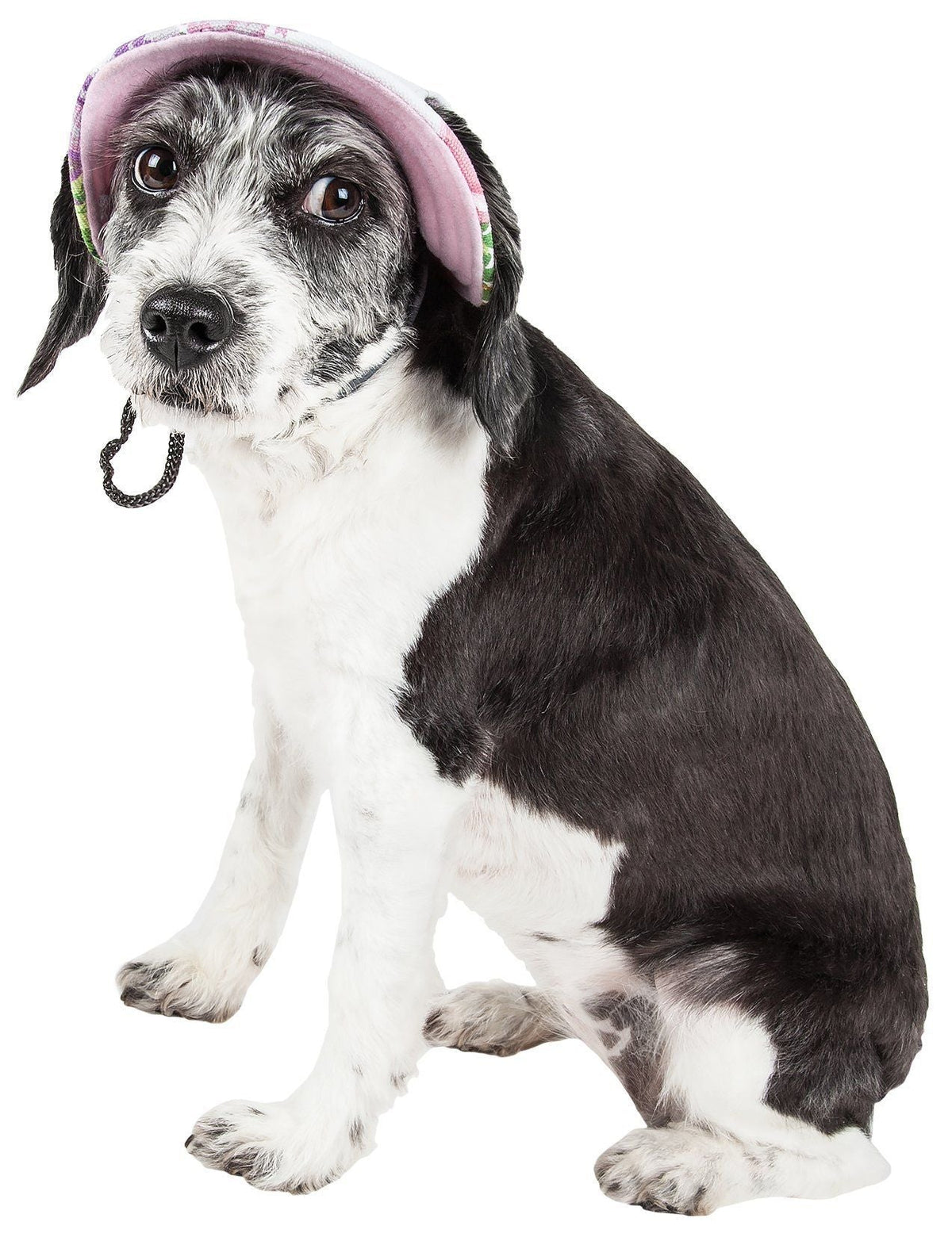 Pet Life ®  'Botanic Bark' Floral UV Protectant Adjustable Fashion Canopy Brimmed Dog Hat Cap