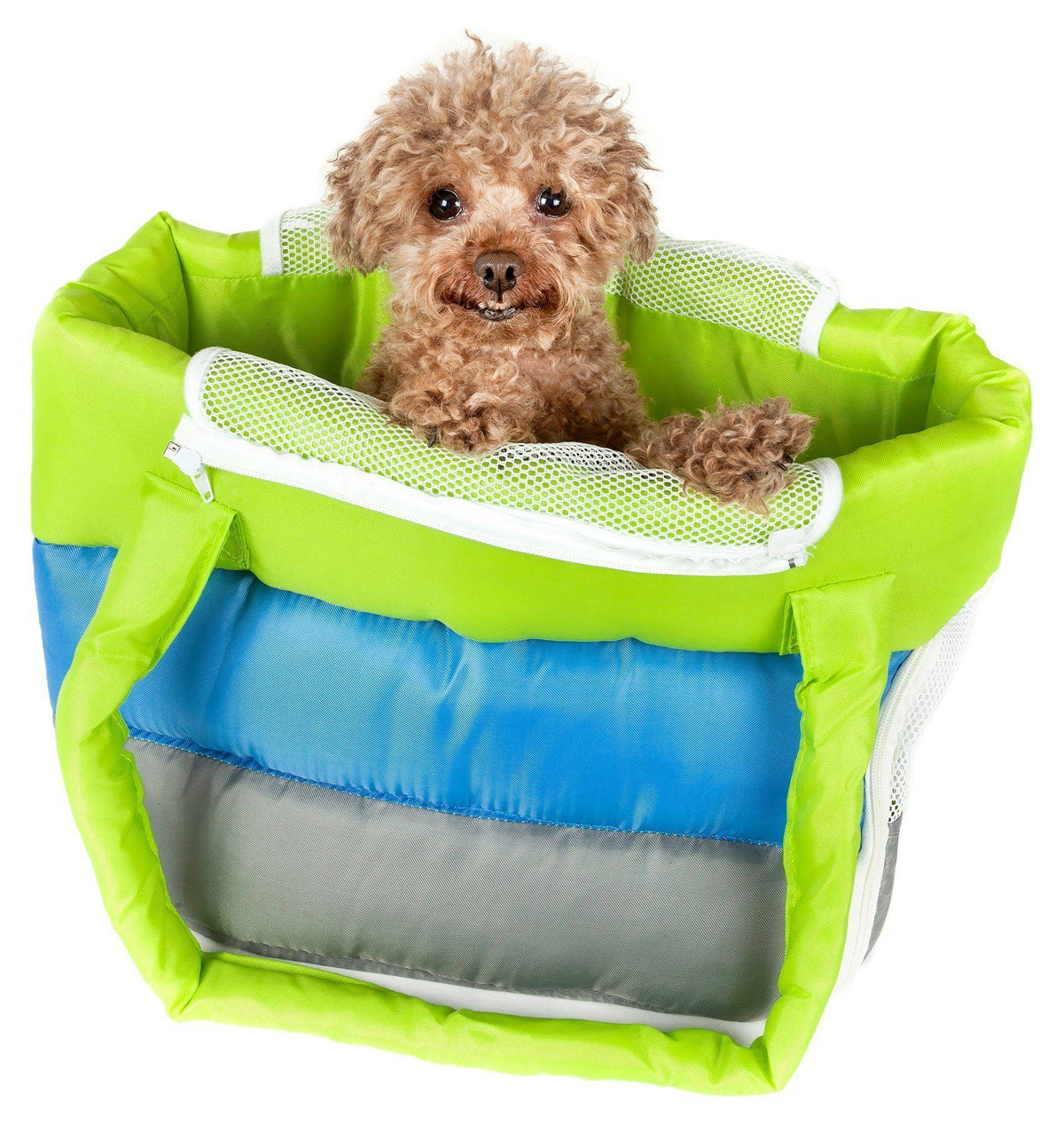 Pet Life ® 'Bubble-Poly' Tri-Colored Winter Insulated Fashion Designer Pet Dog Carrier