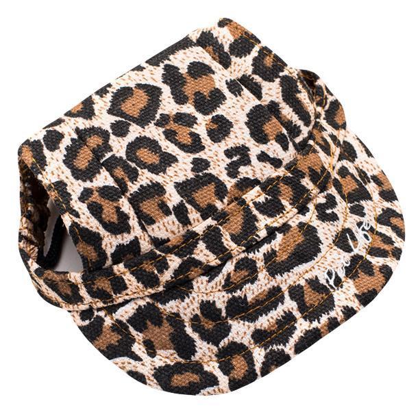 Pet Life ®  'Cheetah Bonita' Cheetah Patterned Uv Protectant Adjustable Fashion Dog Hat Cap