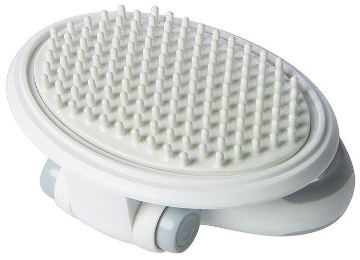 Pet Life ® 'Gyrater' Swivel Travel Silicone Massage Grooming Cat Brush