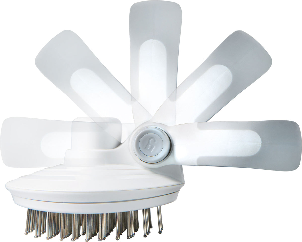 Pet Life ® 'Gyrater' Travel Self-Cleaning Swivel Grooming Pet Pin Brush