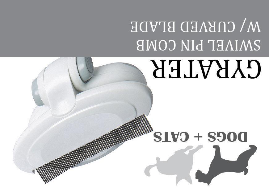 Pet Life ® 'Gyrater' Travel Swivel Curved Pet Grooming Pin Comb