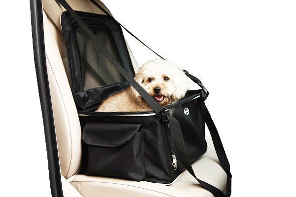 Pet Life ® Lightweight Collapsible Safety Travel Wire Folding Pet Dog Car Seat Carseat Carrier Crate