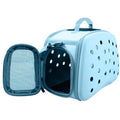 Pet Life ® 'Narrow Shelled' Perforated Lightweight Collapsible Military Grade Fashion Designer Travel Pet Dog Carrier Crate