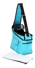 Pet Life ® Over-The-Shoulder Back-Supportive Fashion Sporty Pet Dog Carrier w/ Pouch