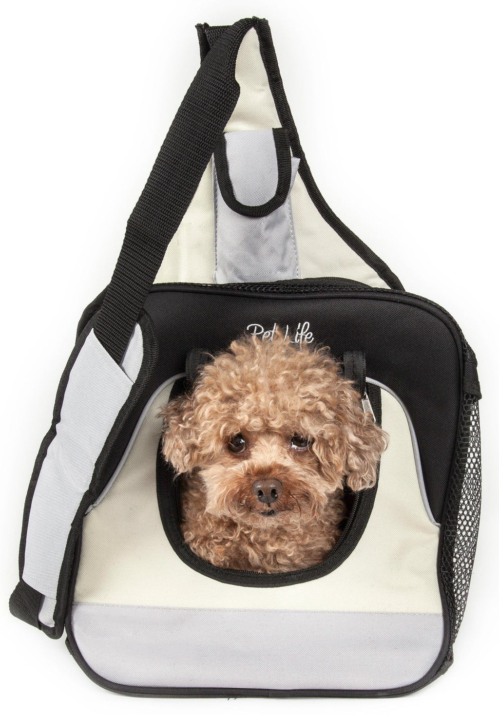 Pet Life ® Single Strap Over-The-Shoulder Hands Free Fashion Backpack Pet Dog Carrier