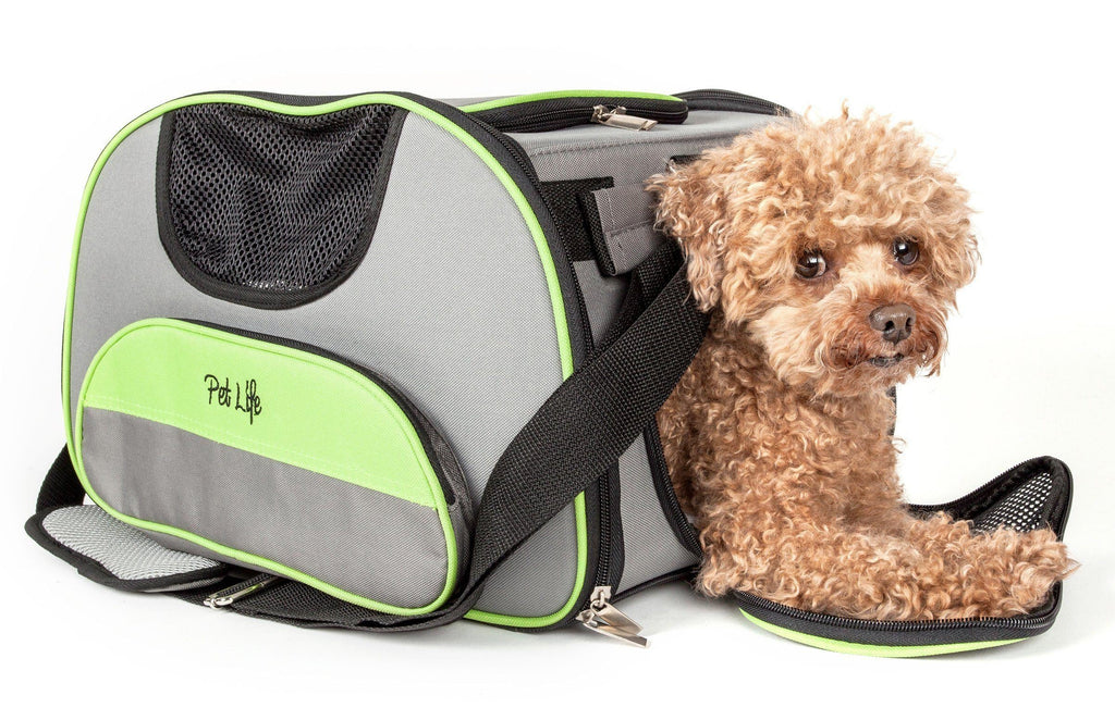 Pet Life ® 'Sky-Max' Airline Approved Designer Sporty Collapsible Travel Fashion Pet Dog Carrier