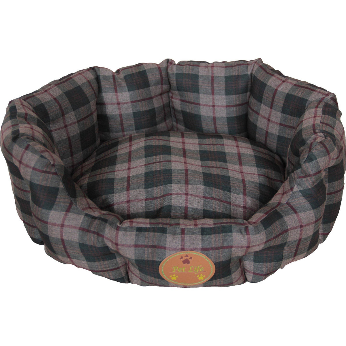 Pet Life ® 'Wick-Away' Wick-proof Nano-Silver and Anti-Bacterial Water Resistant Rounded Circular Pet Dog Bed Lounge