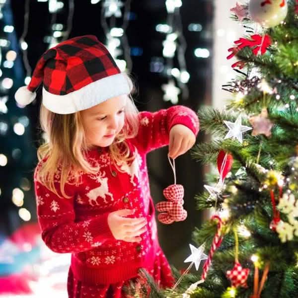Plush Knitted Christmas Hat