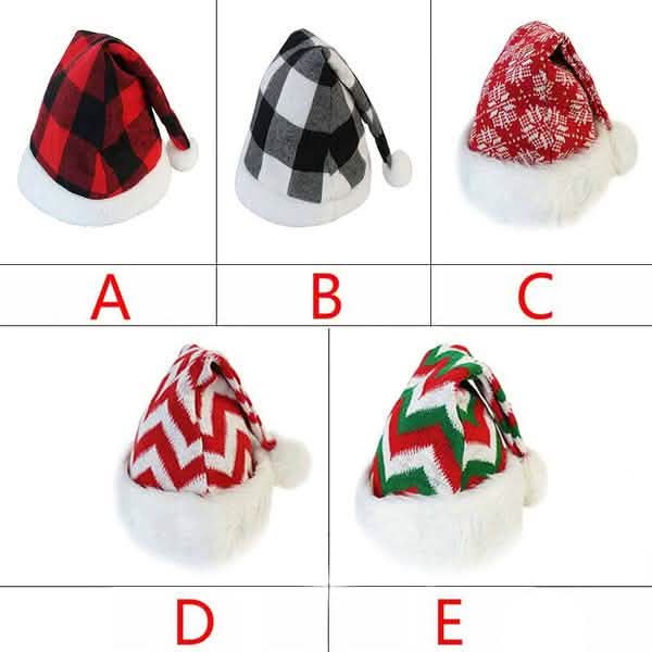 Plush Knitted Christmas Hat