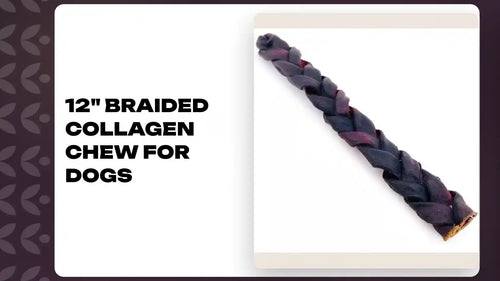 12" Braided Collagen Chew for Dogs by@Outfy