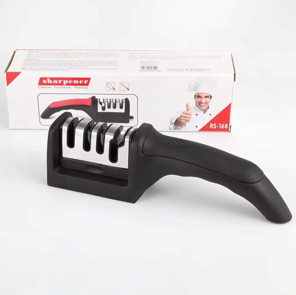 Professional Knife Sharpener 4 Stages Stone Tungsten Diamond Ceramic Tool