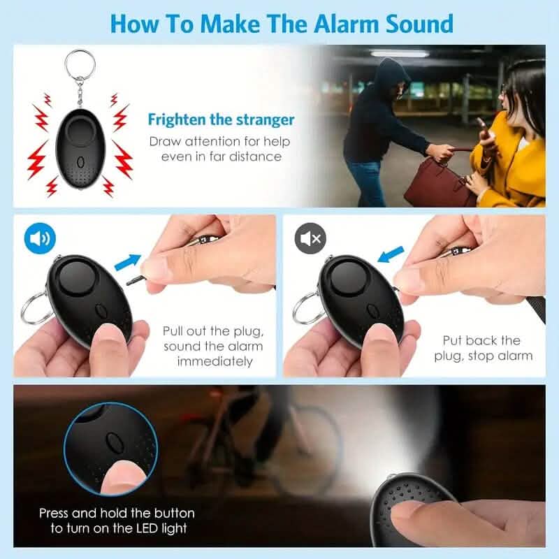 9-Piece: Protection Safety Keychain Set