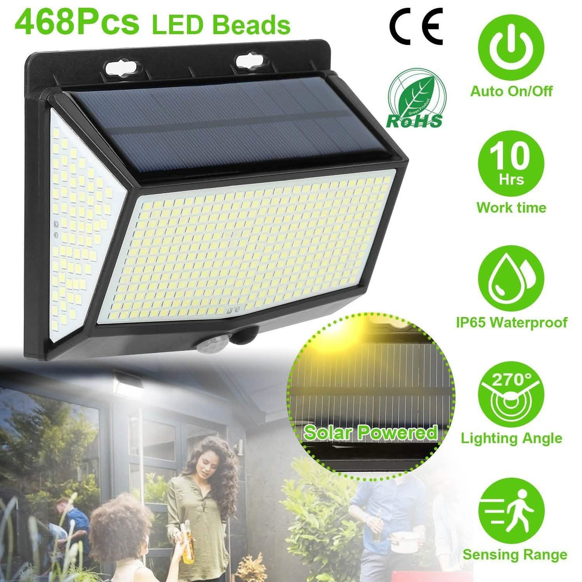 Solar Powered Outdoor Wall Lights