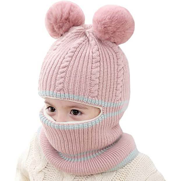 Toddler Fleece Lined Winter Bear Hat