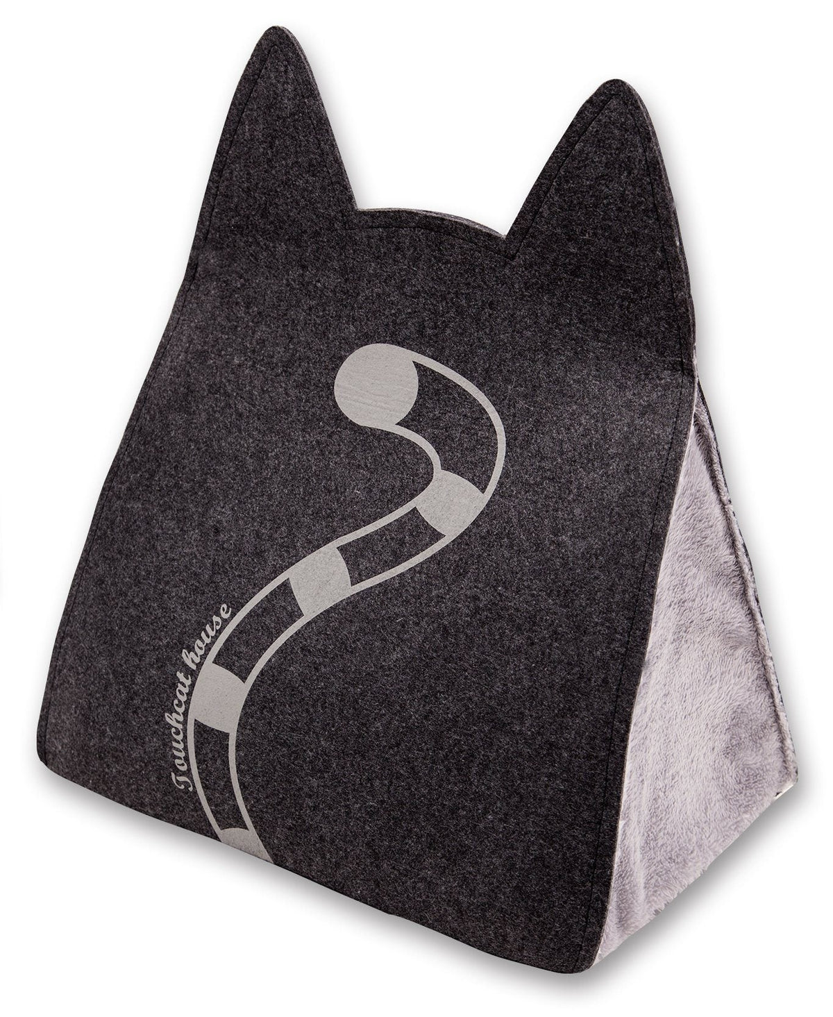 Touchcat ® 'Kitty Ears' Travel On-The-Go Folding Designer Fashion Pet Cat Bed House w/ Hanging Teaser Toy