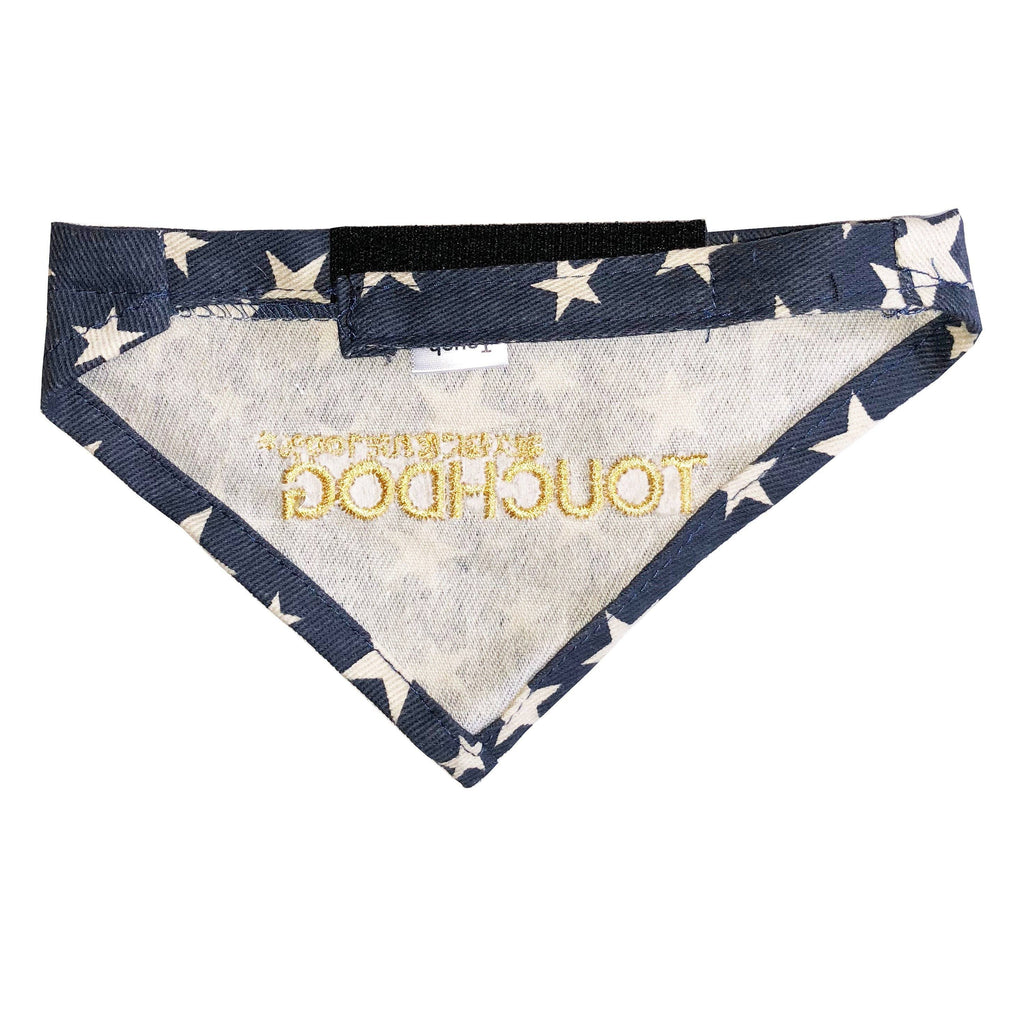 Touchdog Star Patterned Hook-and-Loop Fashion Dog Bandana
