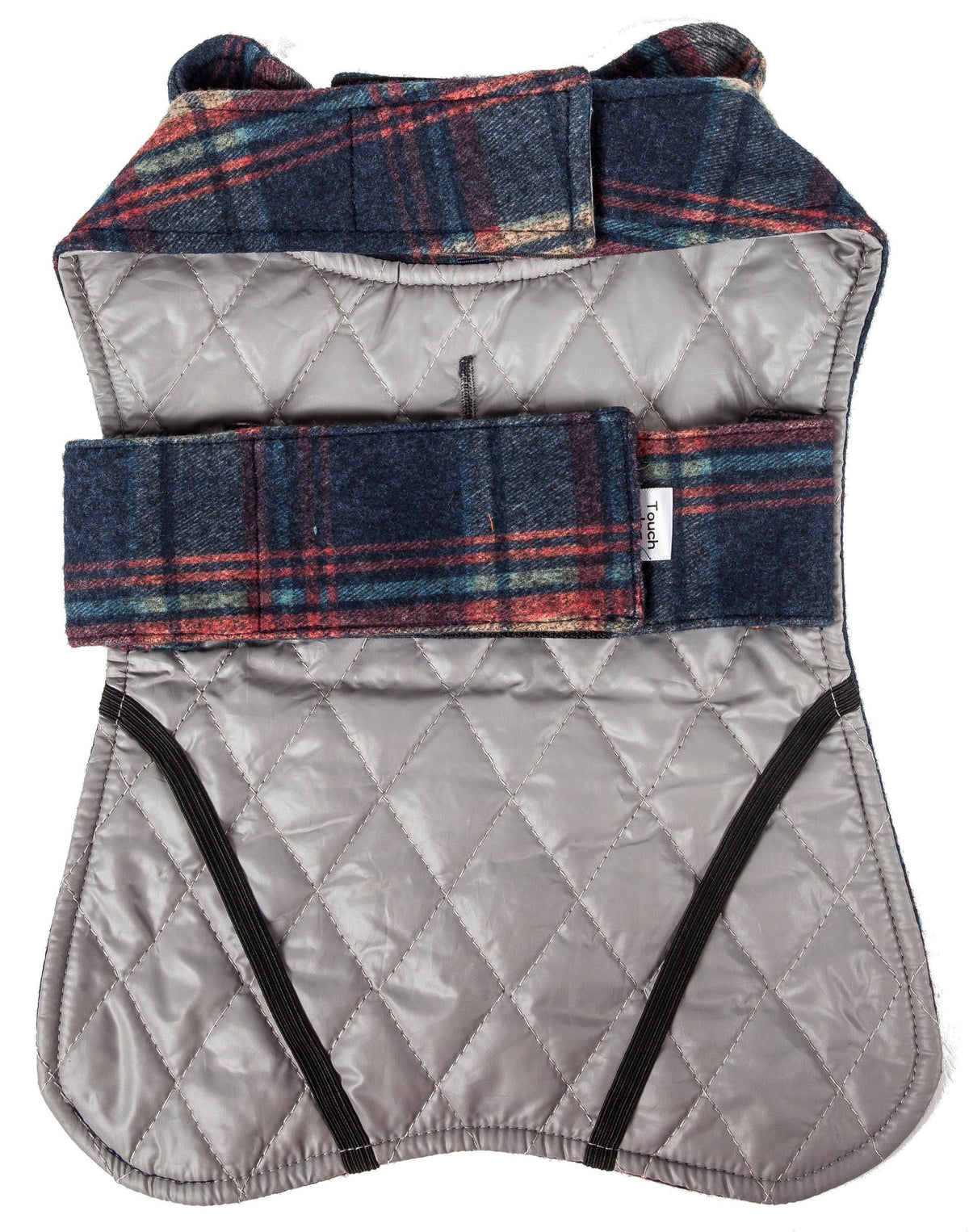 Touchdog ® 2-In-1 Tartan Plaid Dog Jacket and Matching Reversible Dog Mat