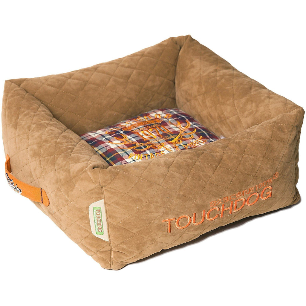 Touchdog ® 'Exquisite-Wuff' Quilted Squared Designer Dog Bed