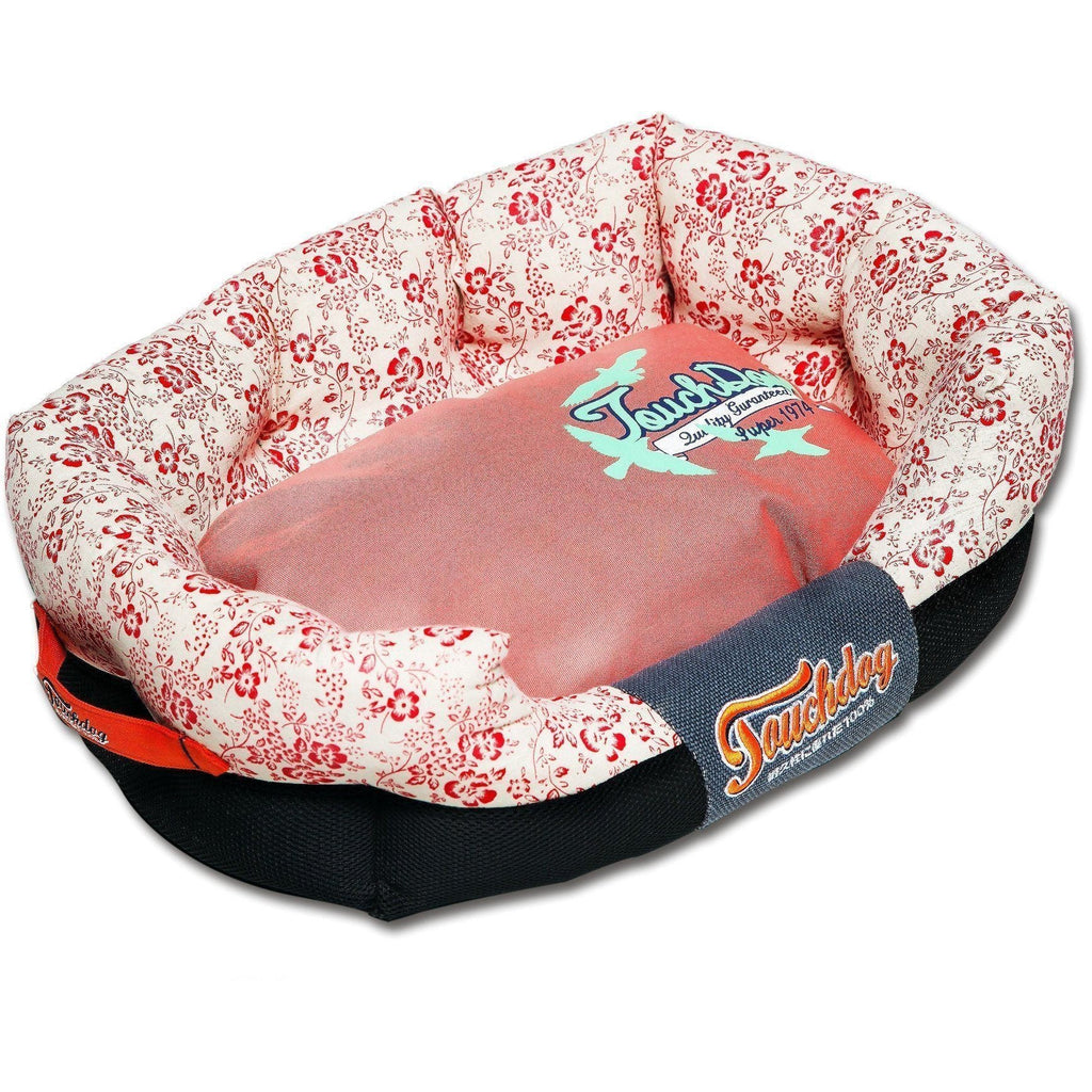 Touchdog ® 'Floral-Galoral' Ultra-Plush Rectangular Rounded Designer Dog Bed