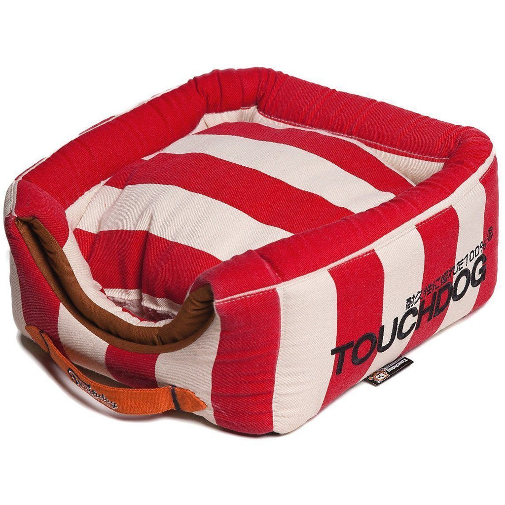 Touchdog ® 'Polo-Striped' 2-in-1 Convertible and Collapsible Dog and Cat Bed