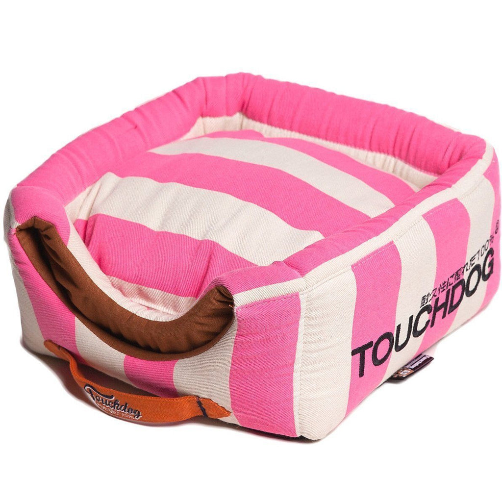 Touchdog ® 'Polo-Striped' 2-in-1 Convertible and Collapsible Dog and Cat Bed
