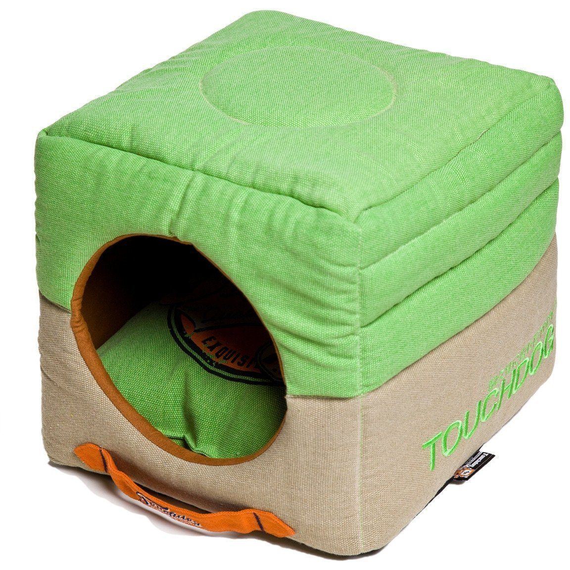 Touchdog ® 'Vintage Squared' 2-in-1 Convertible and Collapsible Dog and Cat Bed