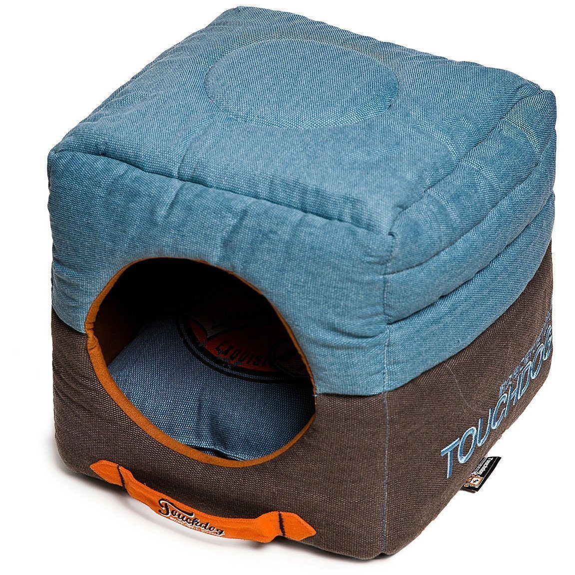 Touchdog ® 'Vintage Squared' 2-in-1 Convertible and Collapsible Dog and Cat Bed