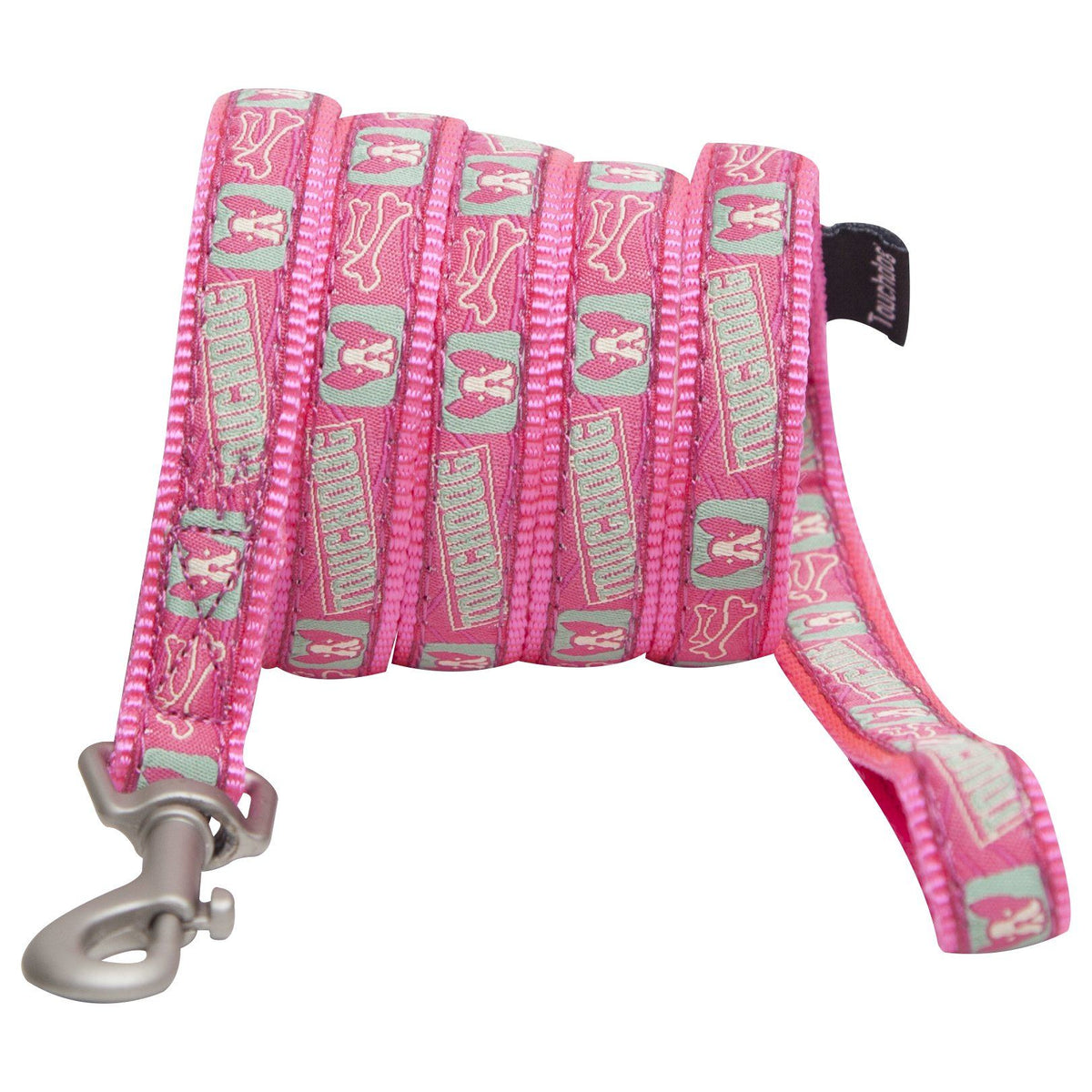 Touchdog Tough Stitched Durable Embroidered Leash and Harness - Pink