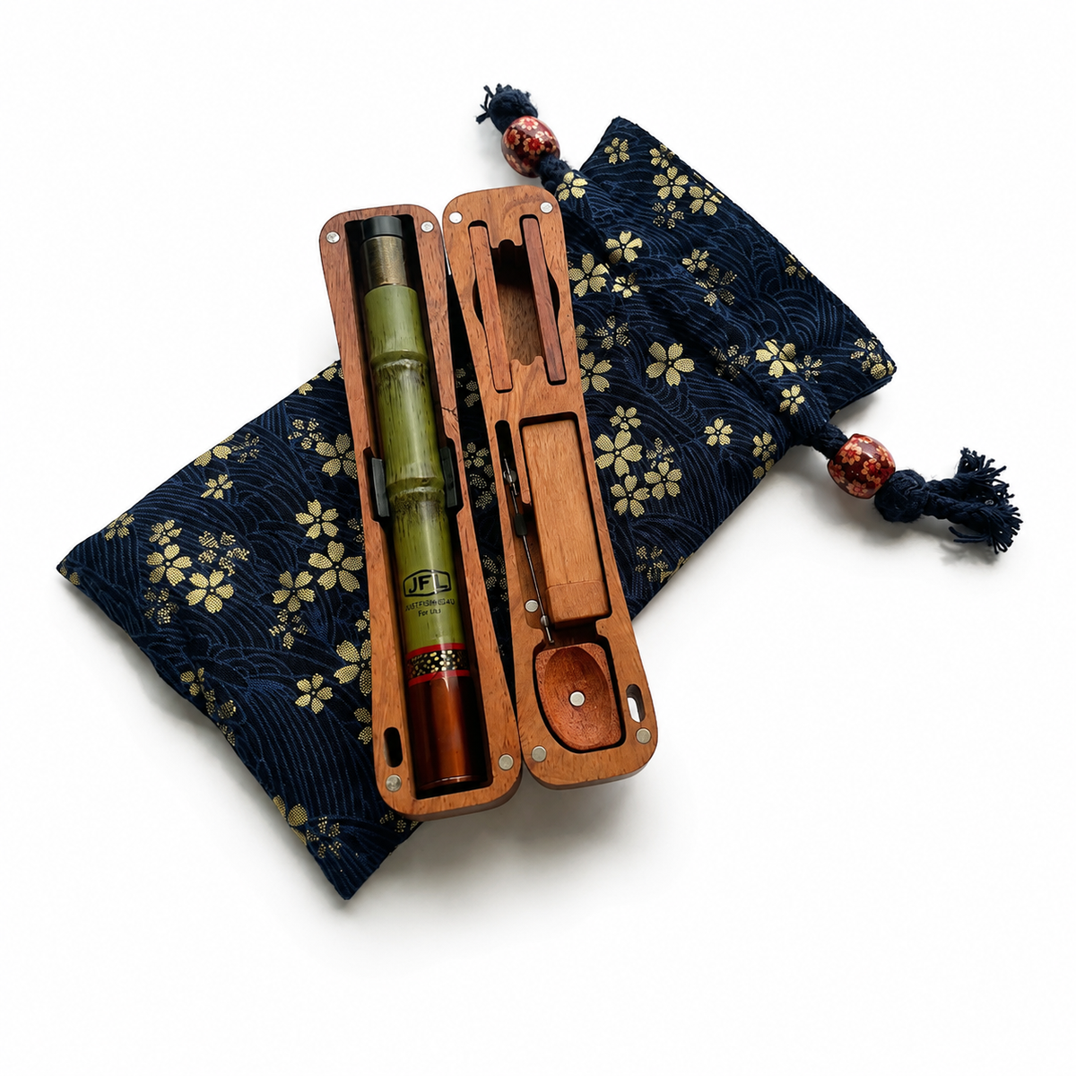 Sao Tabi Pocket Travel Tanago Kit with Wooden Box and Japanese Pouch