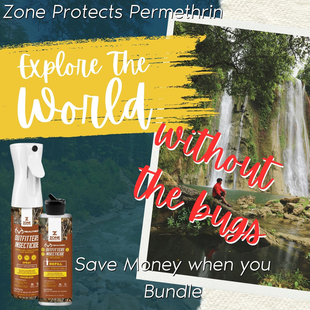 Permethrin Insecticide; Realtree Outfitter's Permethrin Spray Bundle, Mistosol + Refill