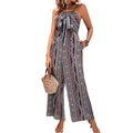 Women's Jumpsuit Pocket Print Geometric Square