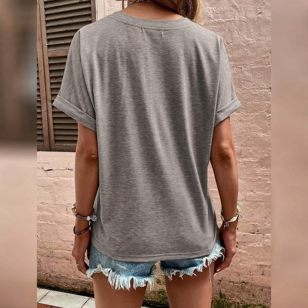 Women's T shirt V Neck